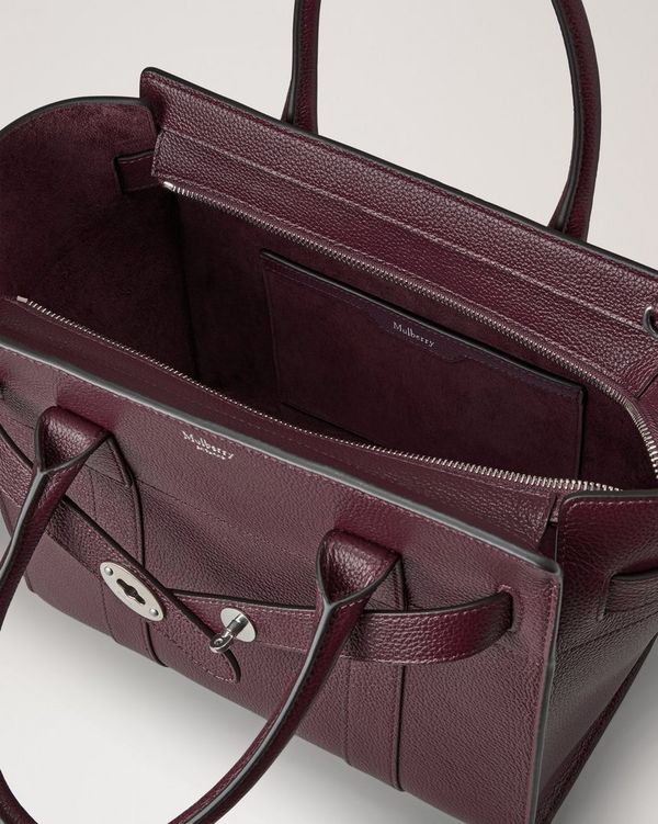 Mulberry | Small Zipped Bayswater | Black Cherry Small