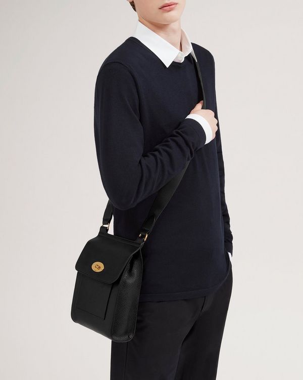 Mulberry - Antony Full-Grain Leather Messenger Bag - Men - Black for Men