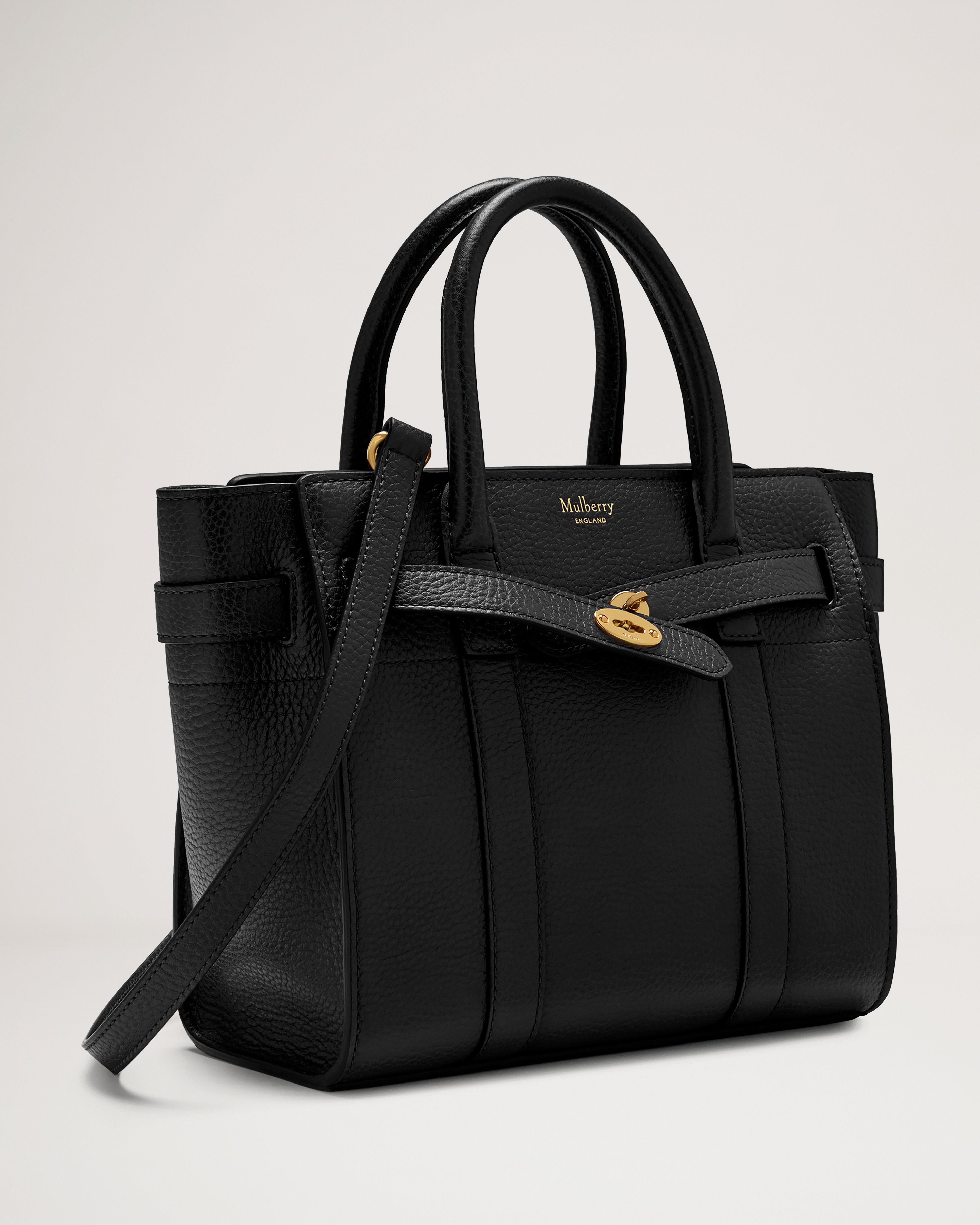 Mulberry Mini Bayswater Backpack In Black Small Classic Grain