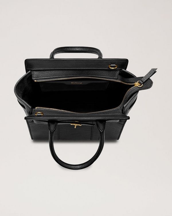 Mulberry | Mini Zipped Bayswater | Black Small Classic Grain Mulberry | Mini Zipped Bayswater | Black Small Classic Grain