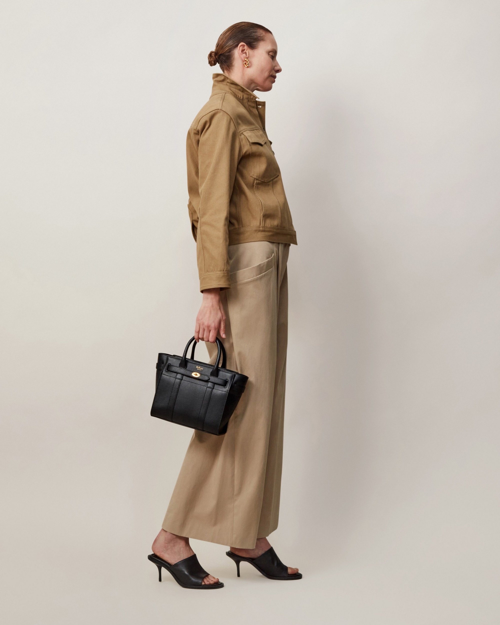 Mulberry | Mini Zipped Bayswater | Black Small Classic Grain Mulberry | Mini Zipped Bayswater | Black Small Classic Grain