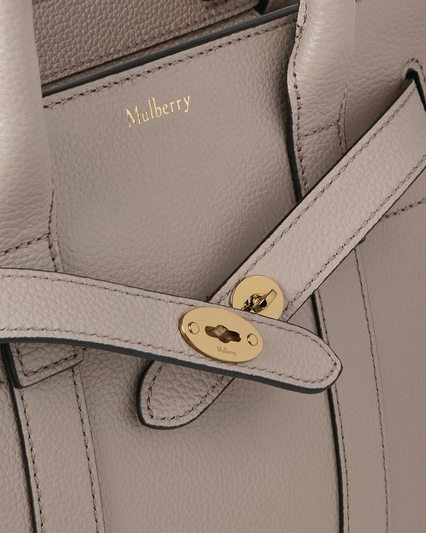 Mulberry | Mini Zipped Bayswater | Cashmere Taupe Small Classic Grain