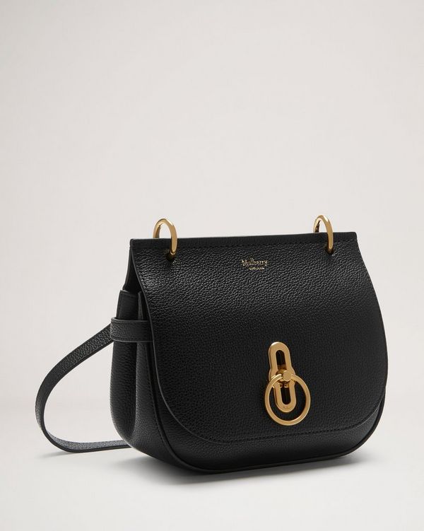 Small Amberley Satchel | Black Small Classic Grain | Women | Mulberry