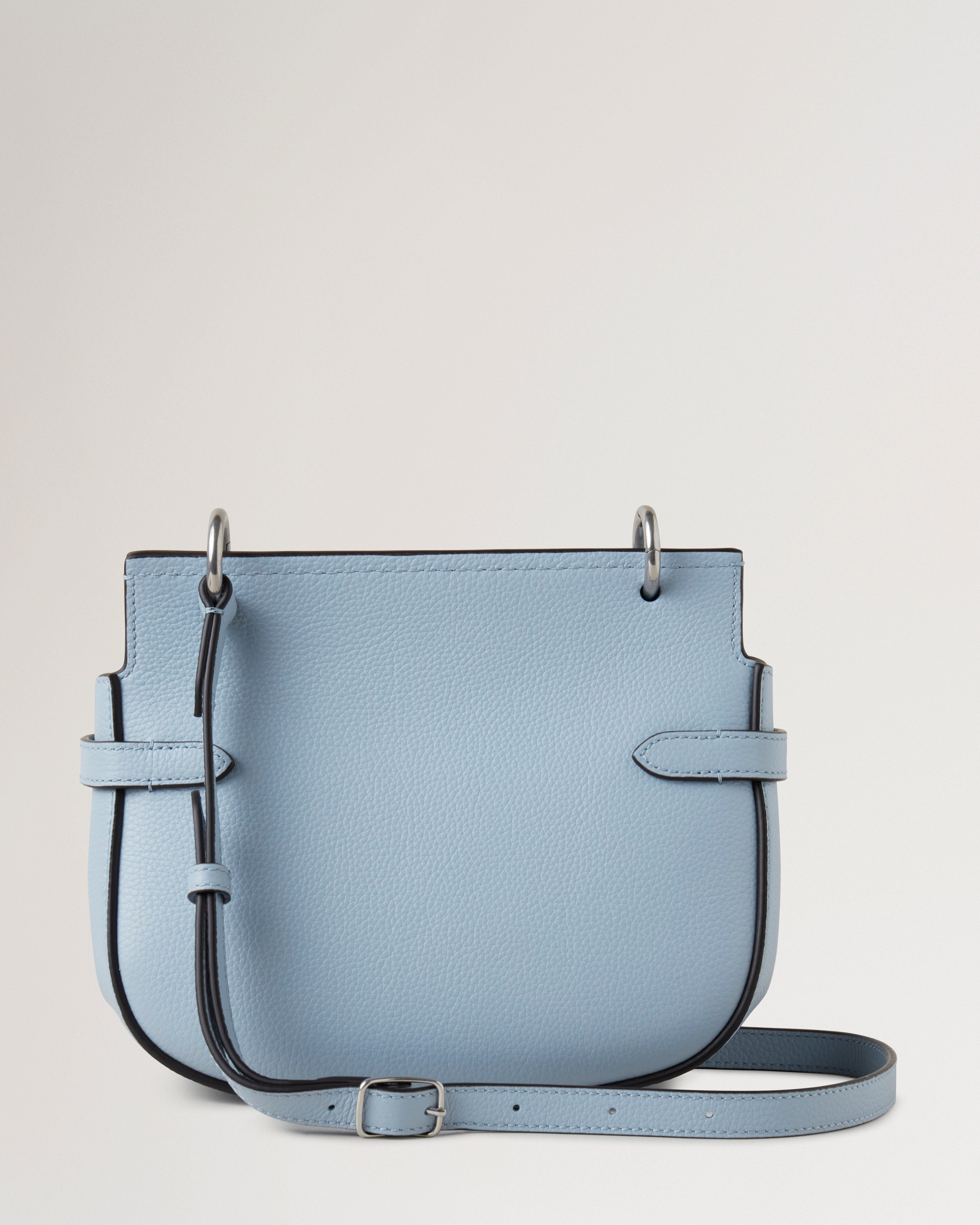 Small Amberley Satchel | Poplin Blue Small Classic Grain | Women | Mulberry