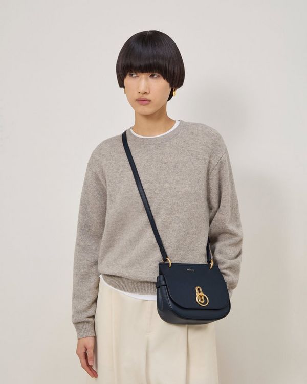 Mulberry | Small Amberley Satchel | Night Sky Small Classic Grain