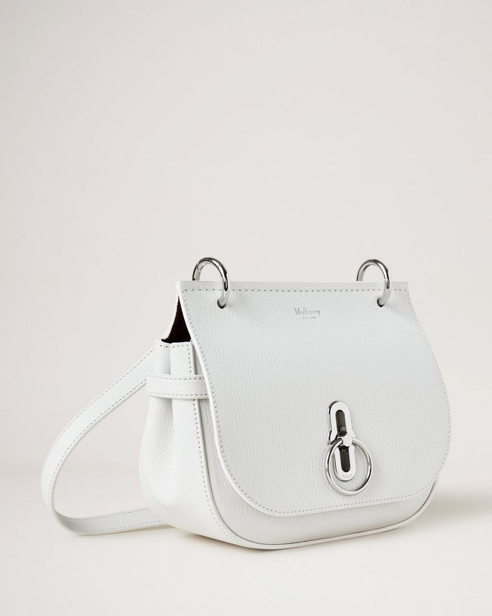 Small Amberley Satchel White Small Classic Grain Women Mulberry