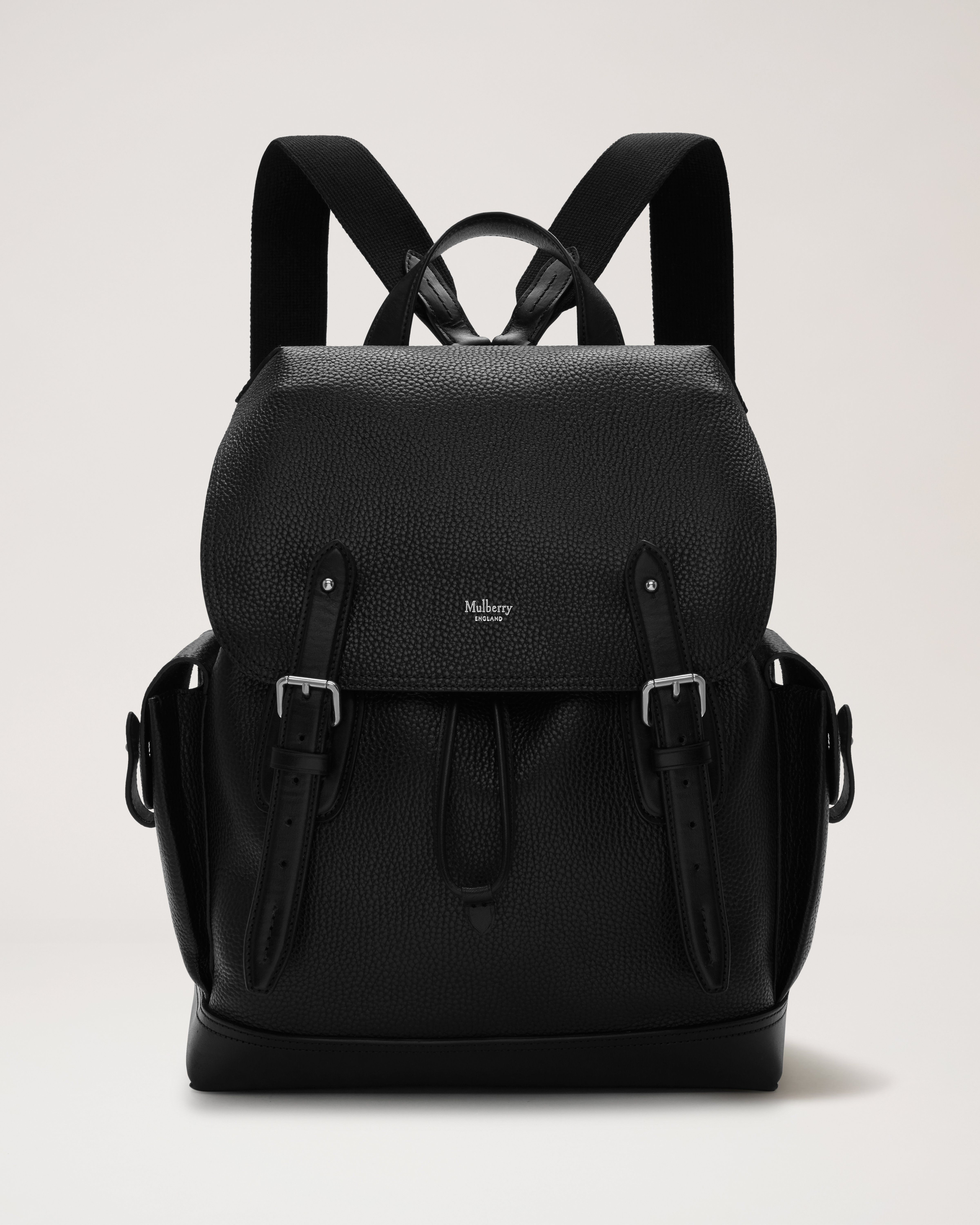 Heritage Backpack | Black Natural Grain Leather | Men | Mulberry