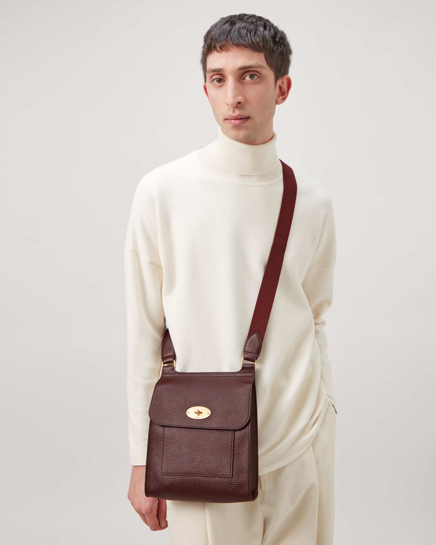 Small Antony | Oxblood Natural Grain Leather | Women | Mulberry