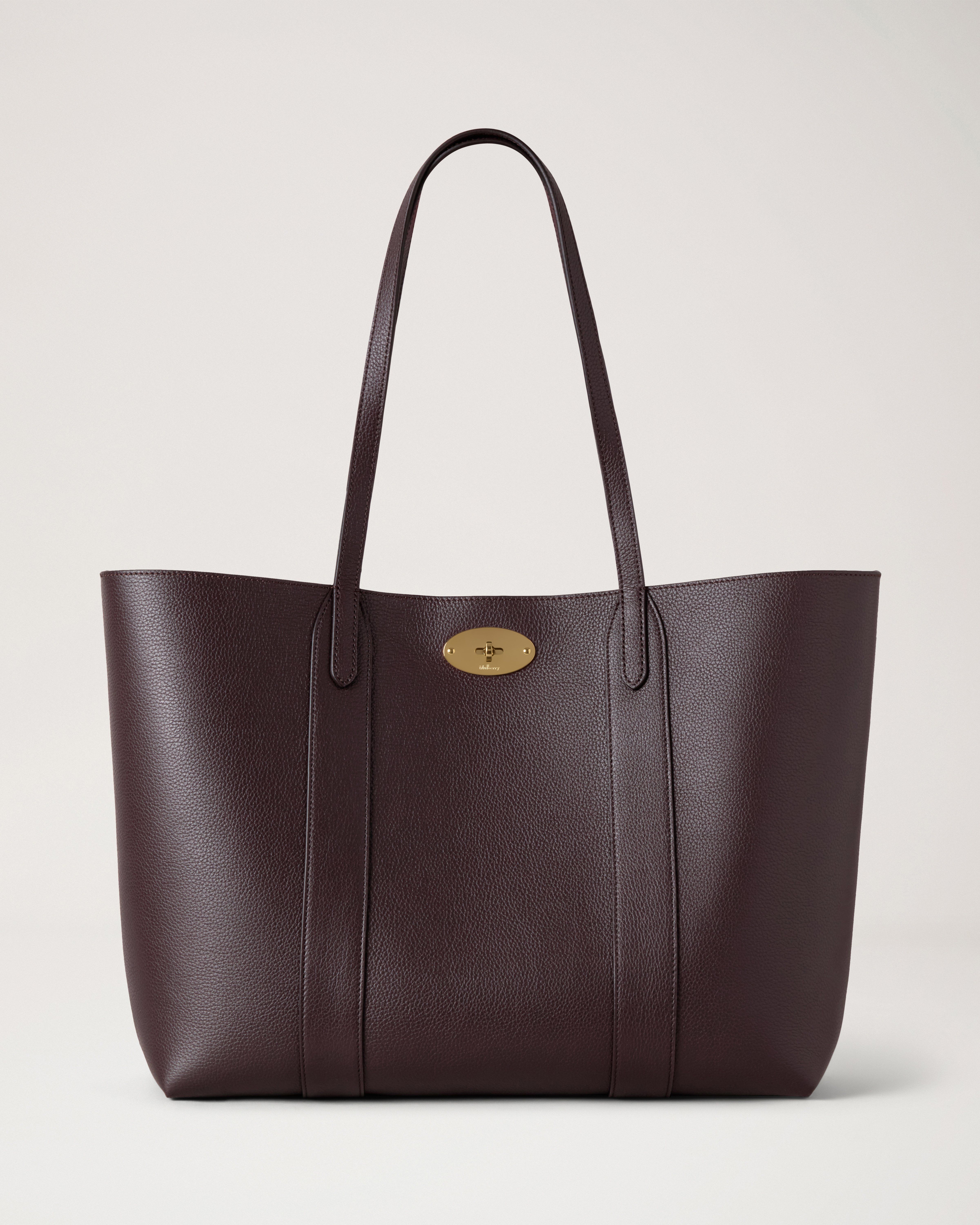 Mulberry Bayswater Tote Ebony Small Classic Grain Women
