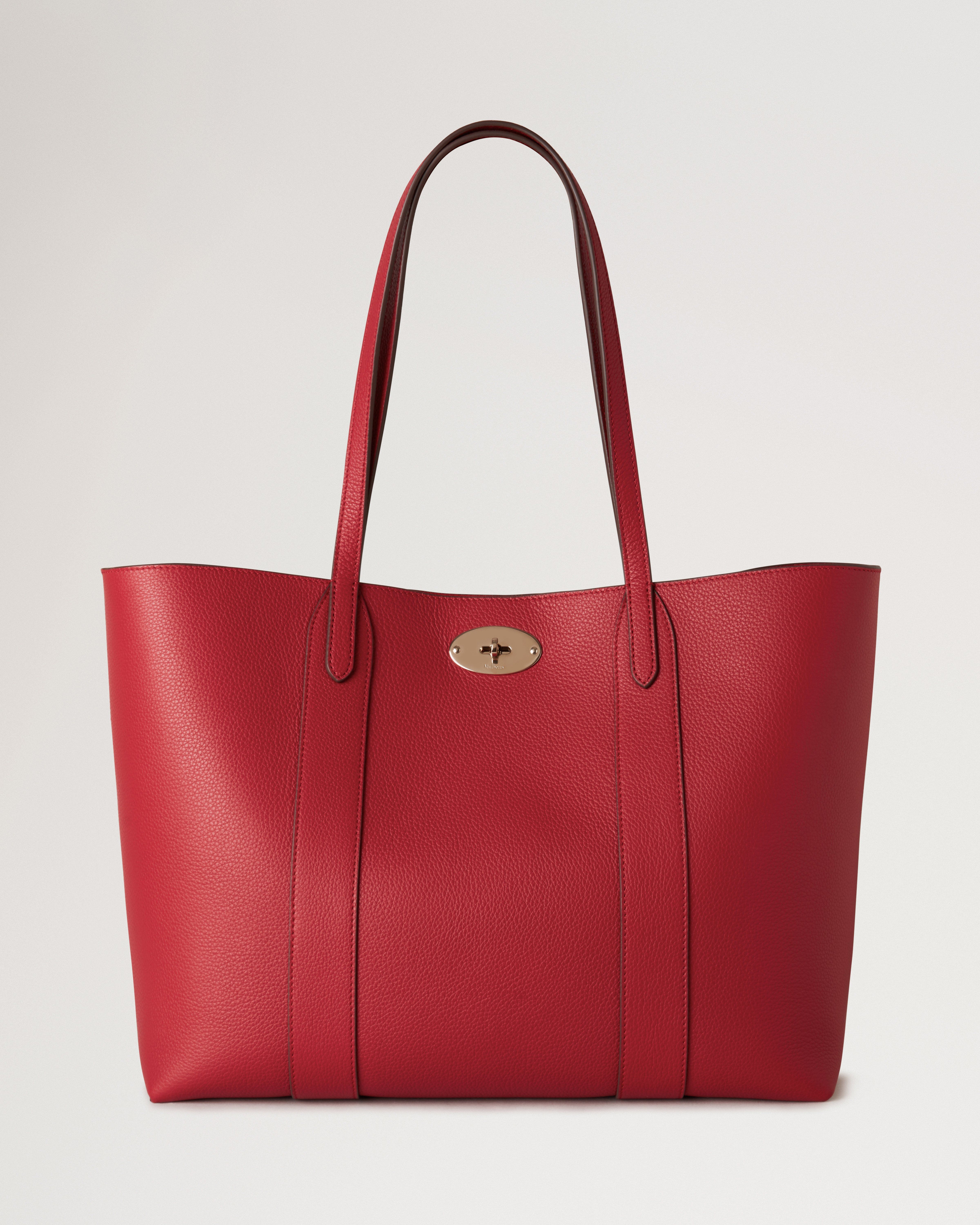 Bayswater Tote Scarlet Red Small Classic Grain Women Mulberry