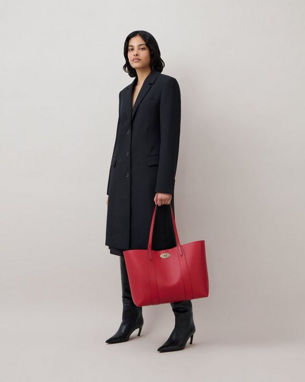 Mulberry red tote bag sale