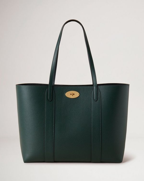 Bayswater Tote Leder mit klassischer Narbung in Mulberry Grun Bayswater Mulberry