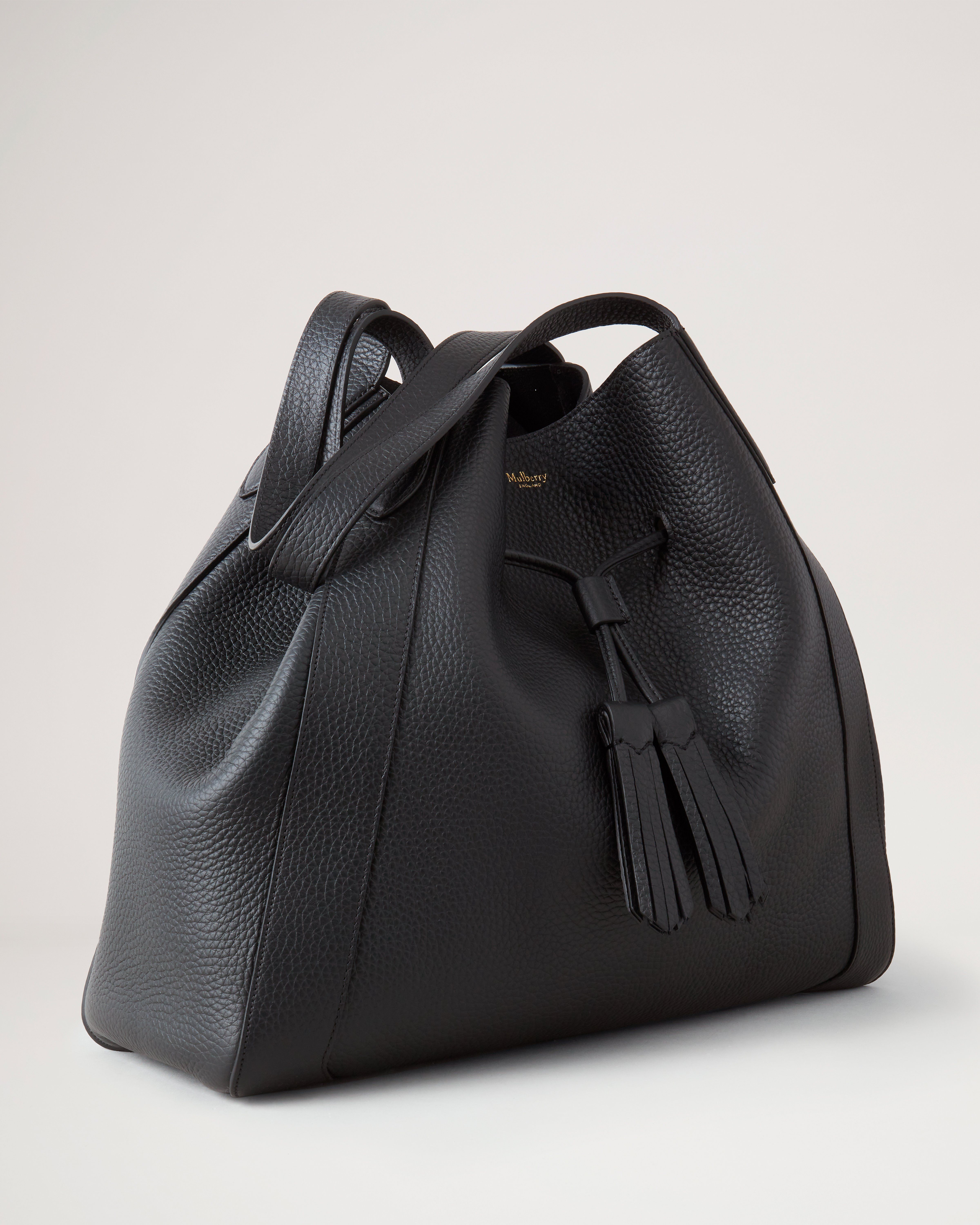 Millie Tote Black Heavy Grain Women Mulberry