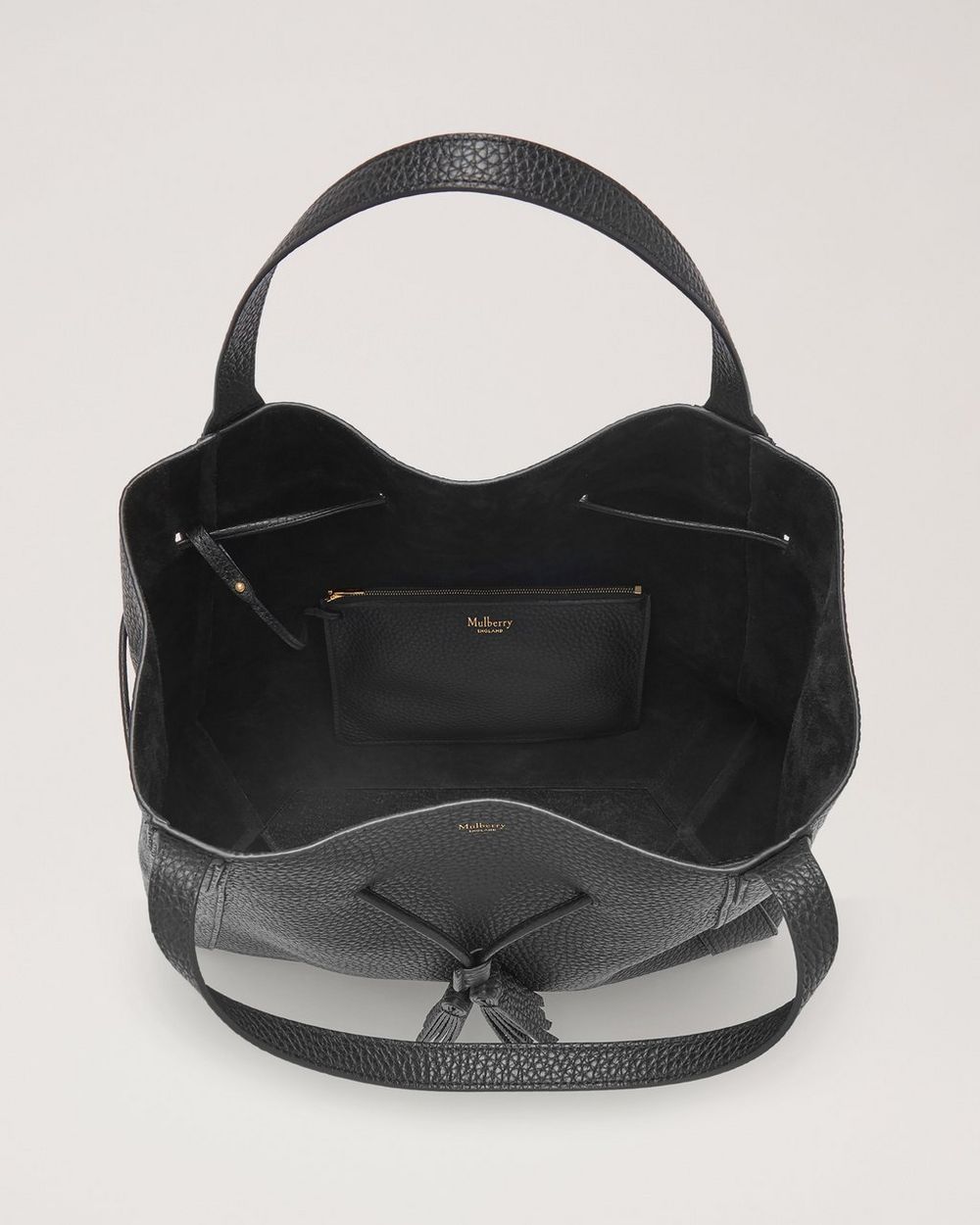 Millie Tote | Black Heavy Grain | Women | Mulberry