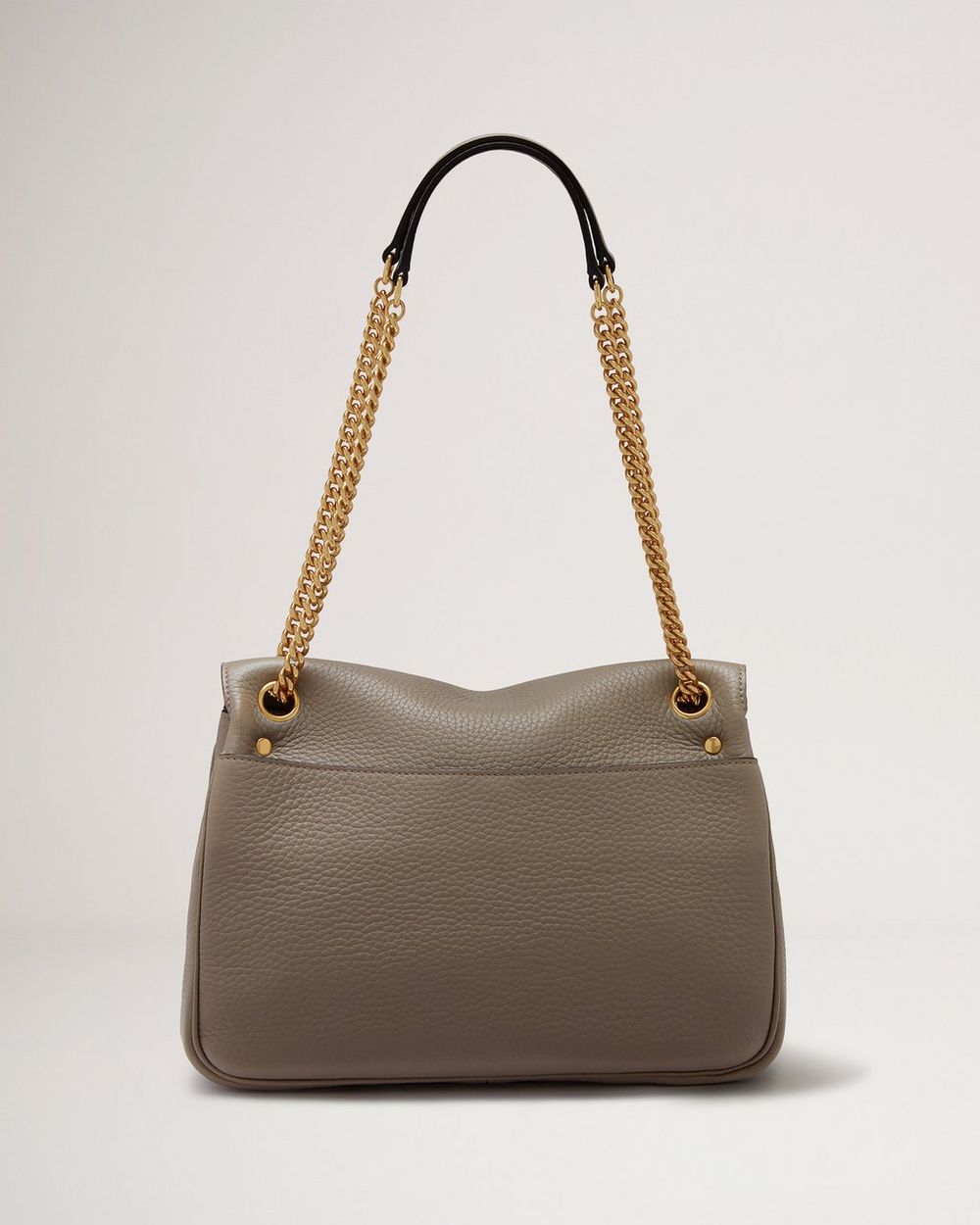 Darley Shoulder Bag Solid Grey Heavy Grain Women Mulberry