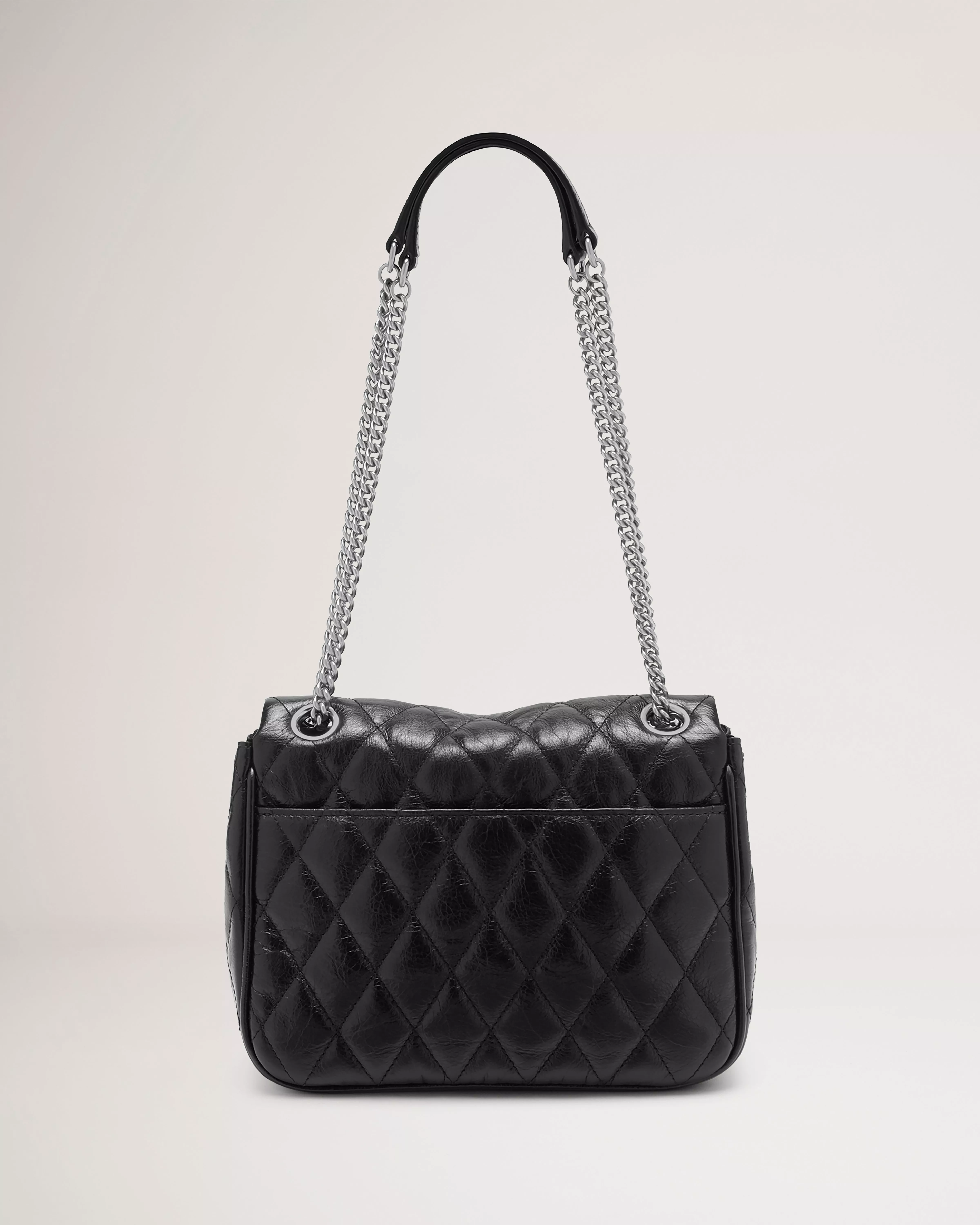 black quilted bag