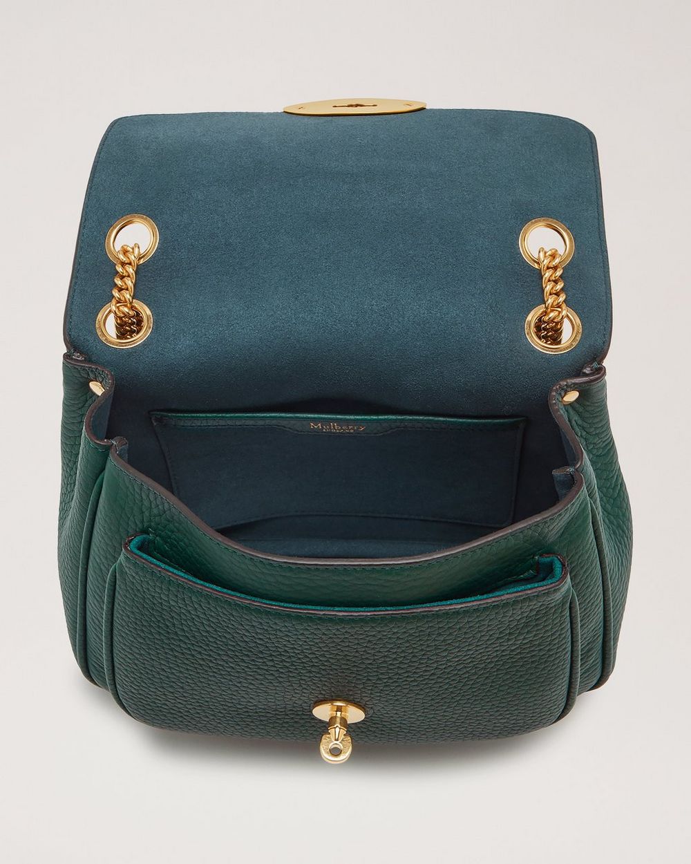 Small Darley Shoulder Bag Mulberry Green Heavy Grain Women Mulberry