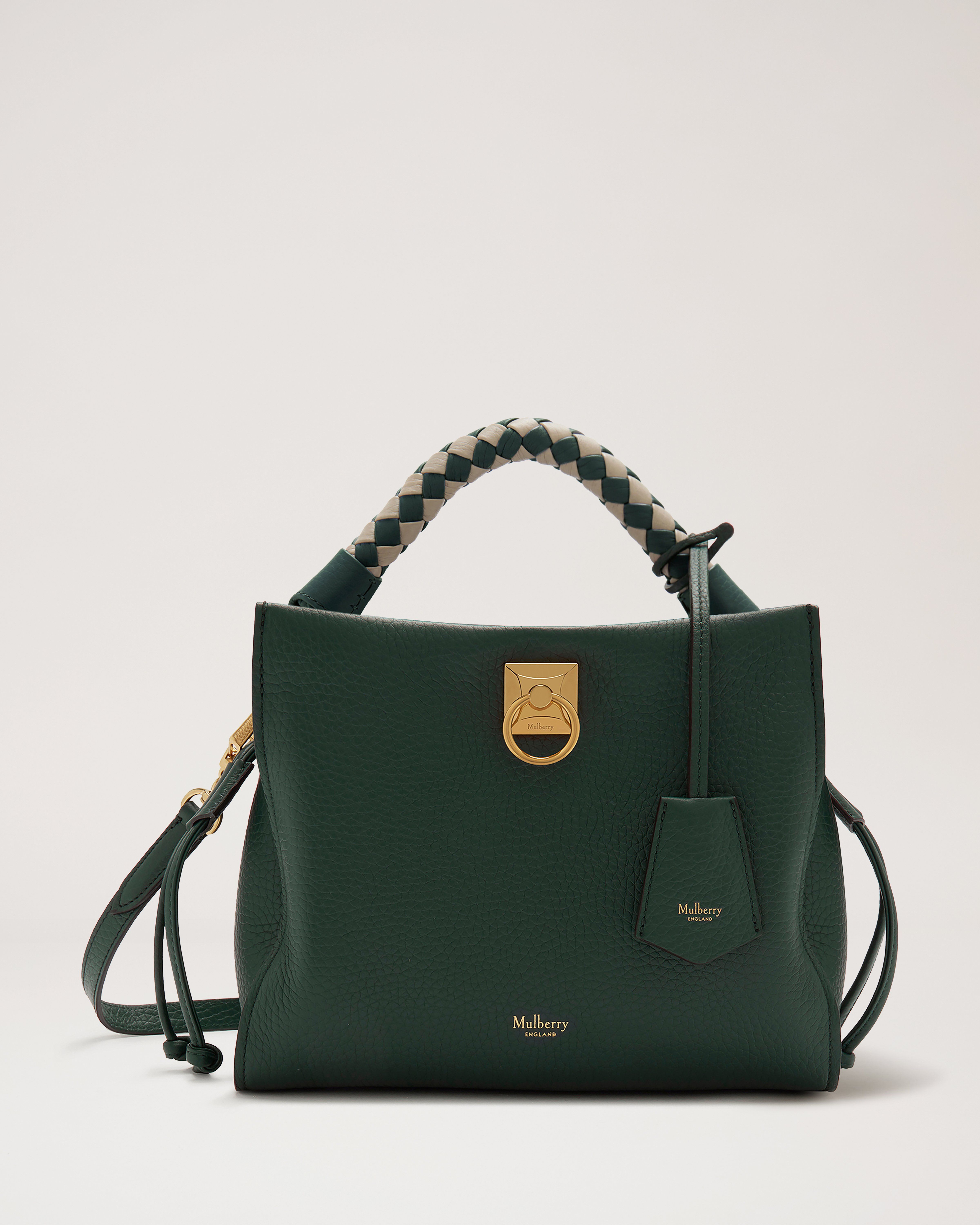 マルベリー Mulberry スモールアイリス ヘビーグレイン ソリッドグレー