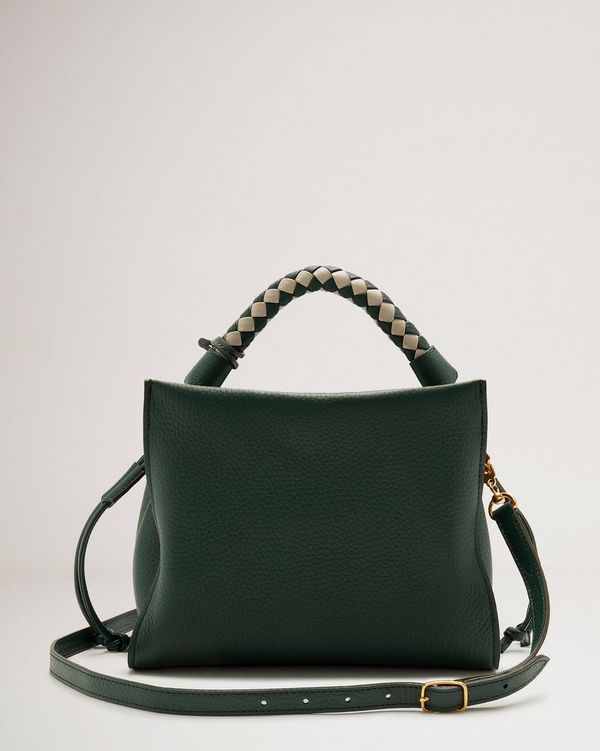 Small Iris | Mulberry Green & Chalk Heavy Grain & Silky Calf