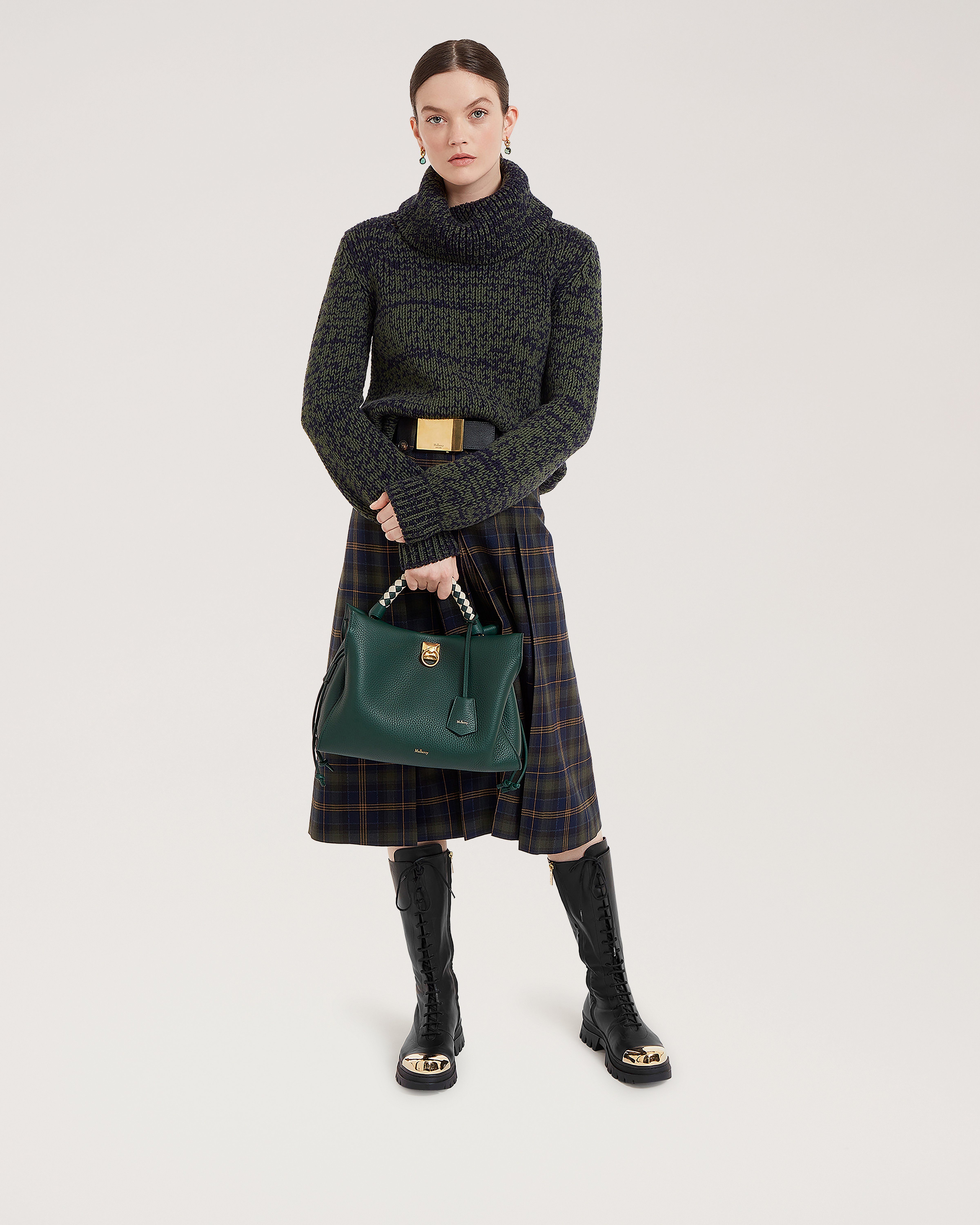 Mulberry | スモール アイリス | マルベリーグリーン-チョーク ヘビー