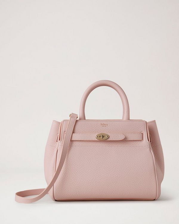 Mulberry Soft Small Bayswater In Icy Pink Heavy Grain