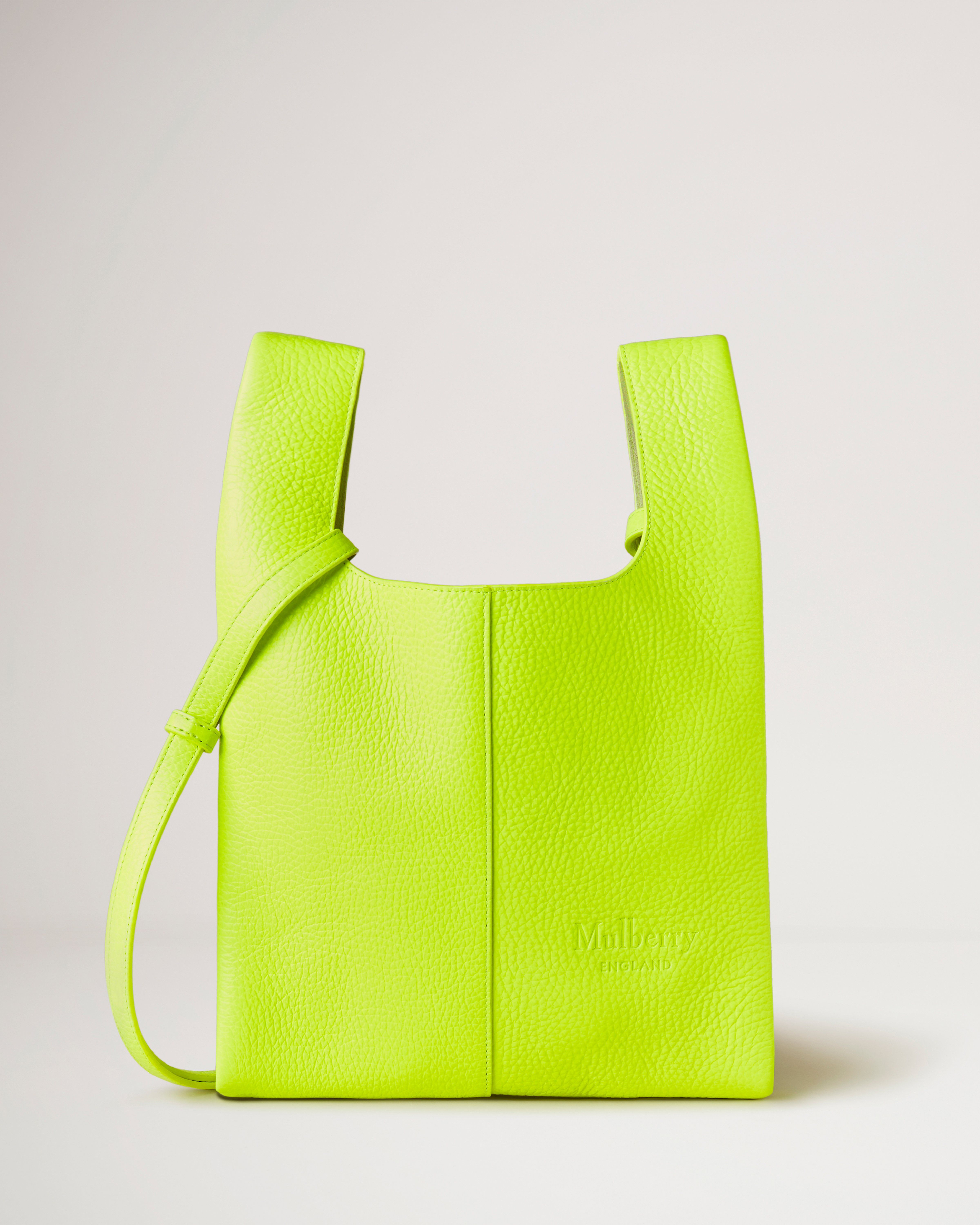 Small Portobello Tote Neon Yellow Heavy Grain Sustainable