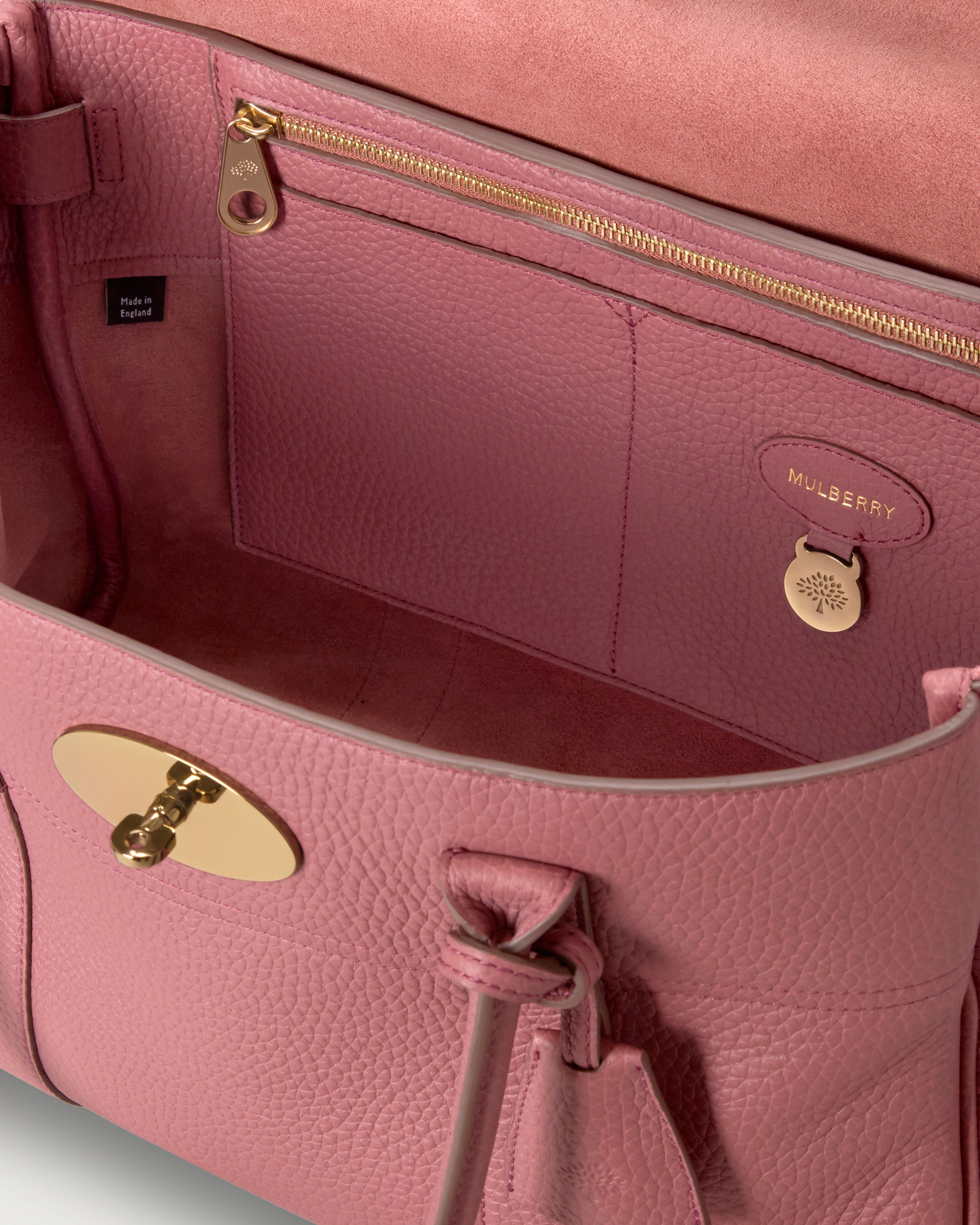 【じじ】ベイズウォーター レザーバッグ スモーキーピンク Mulberry | ベイズウォーター | ピンクスクランピー ヘビーグレイン