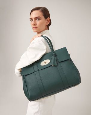 MULBERRY Small Classic Grain Alexa Cambridge Green 864986