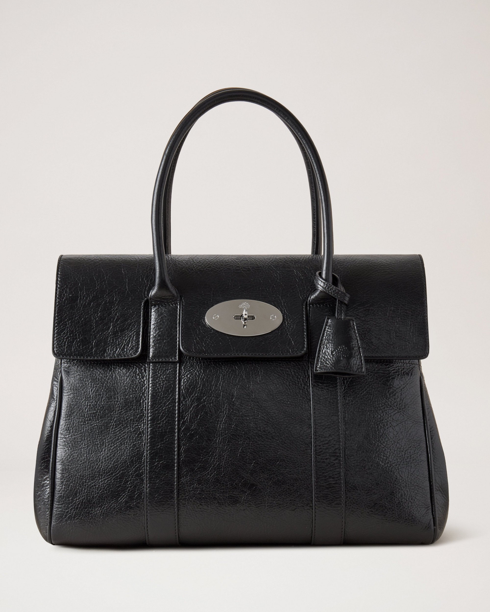Bayswater | Black High Shine Calf Leather | Women | Mulberry