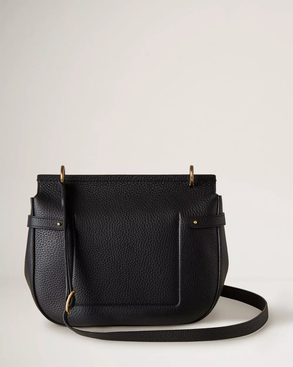 Soft Amberley Satchel | Black Heavy Grain | Sustainable Icons | Mulberry