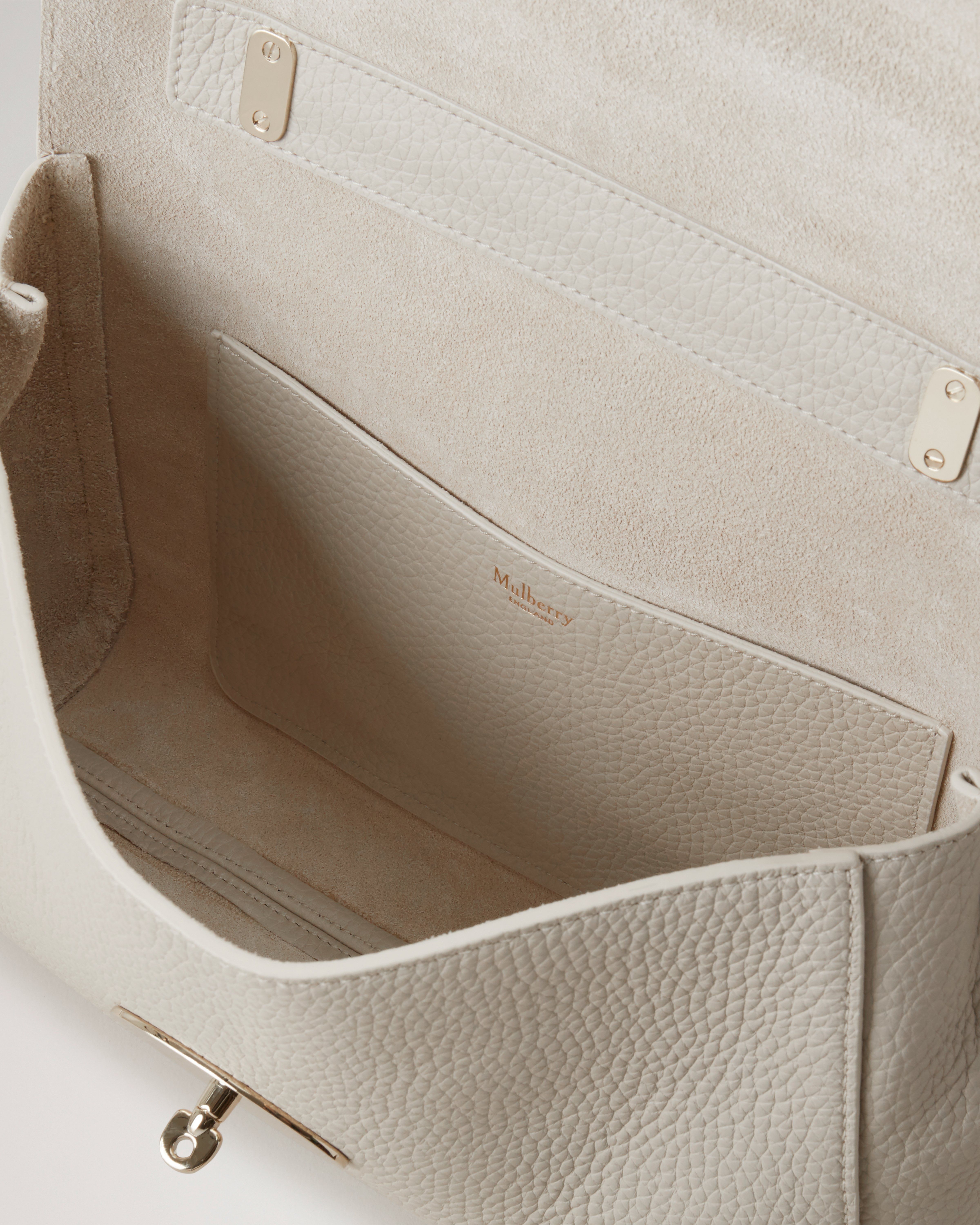 Medium Top Handle Lily | Carbon Neutral | Chalk Heavy Grain | Women ...