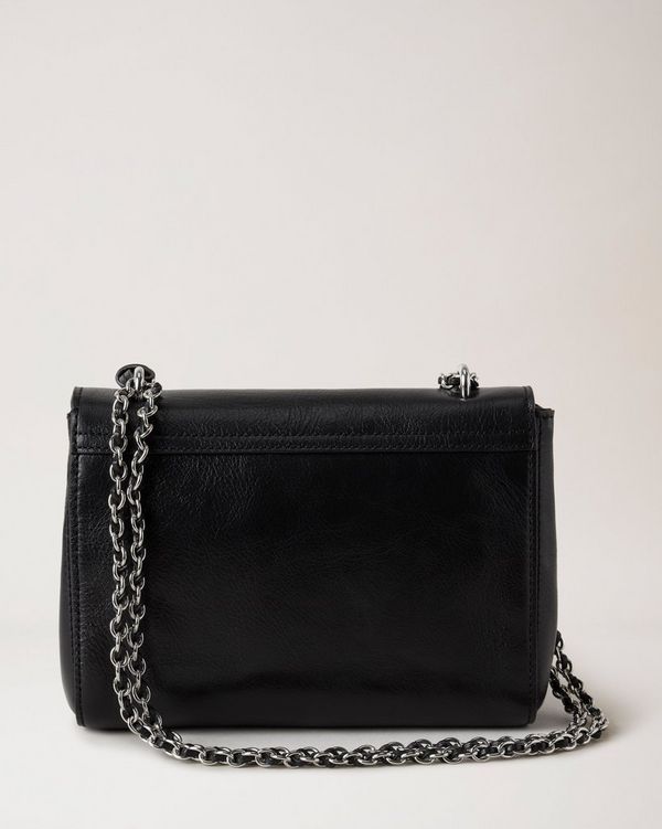 Lily | Black High Shine Leather | Sustainable Icons | Mulberry