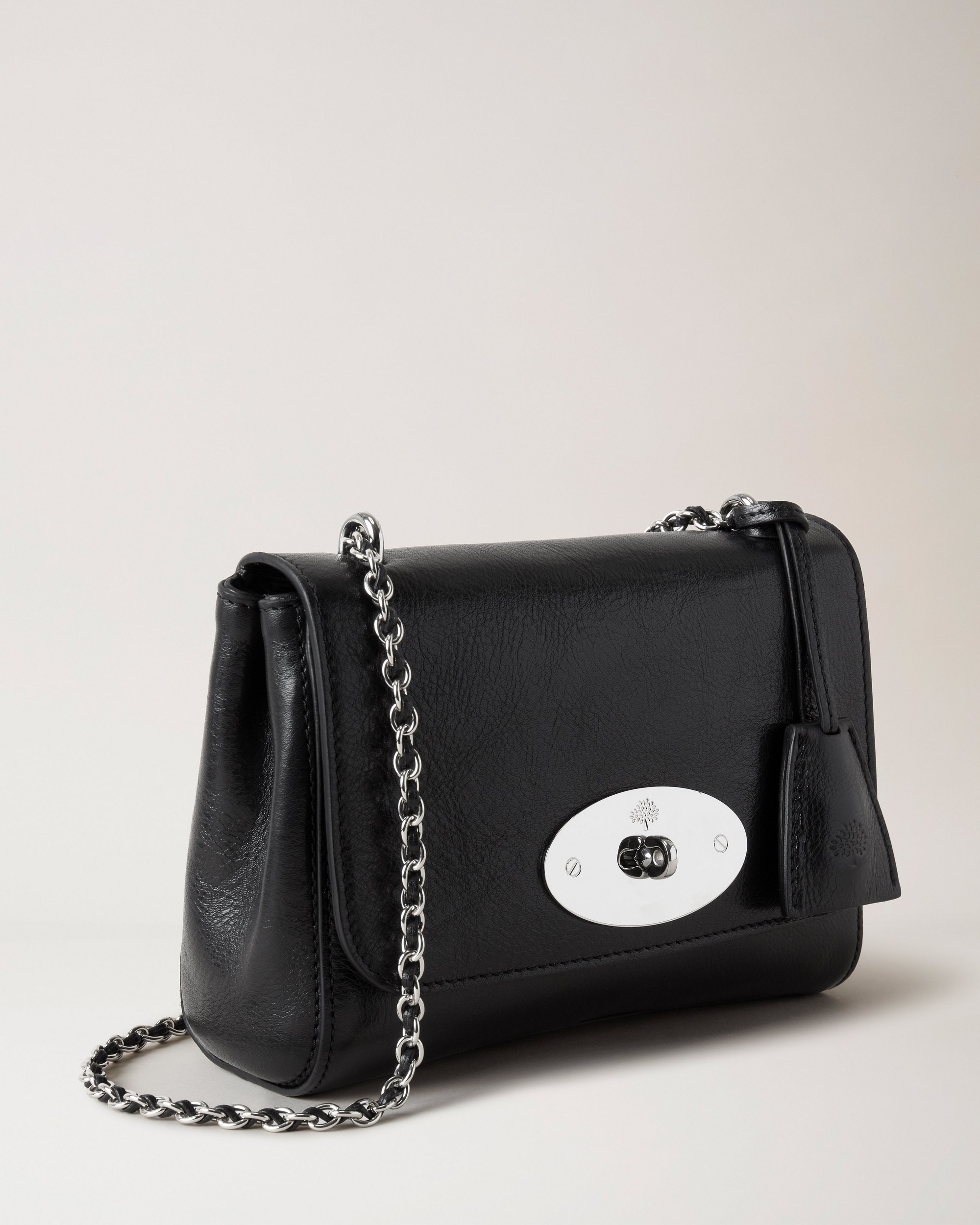 Lily | Black High Shine Leather | Sustainable Icons | Mulberry