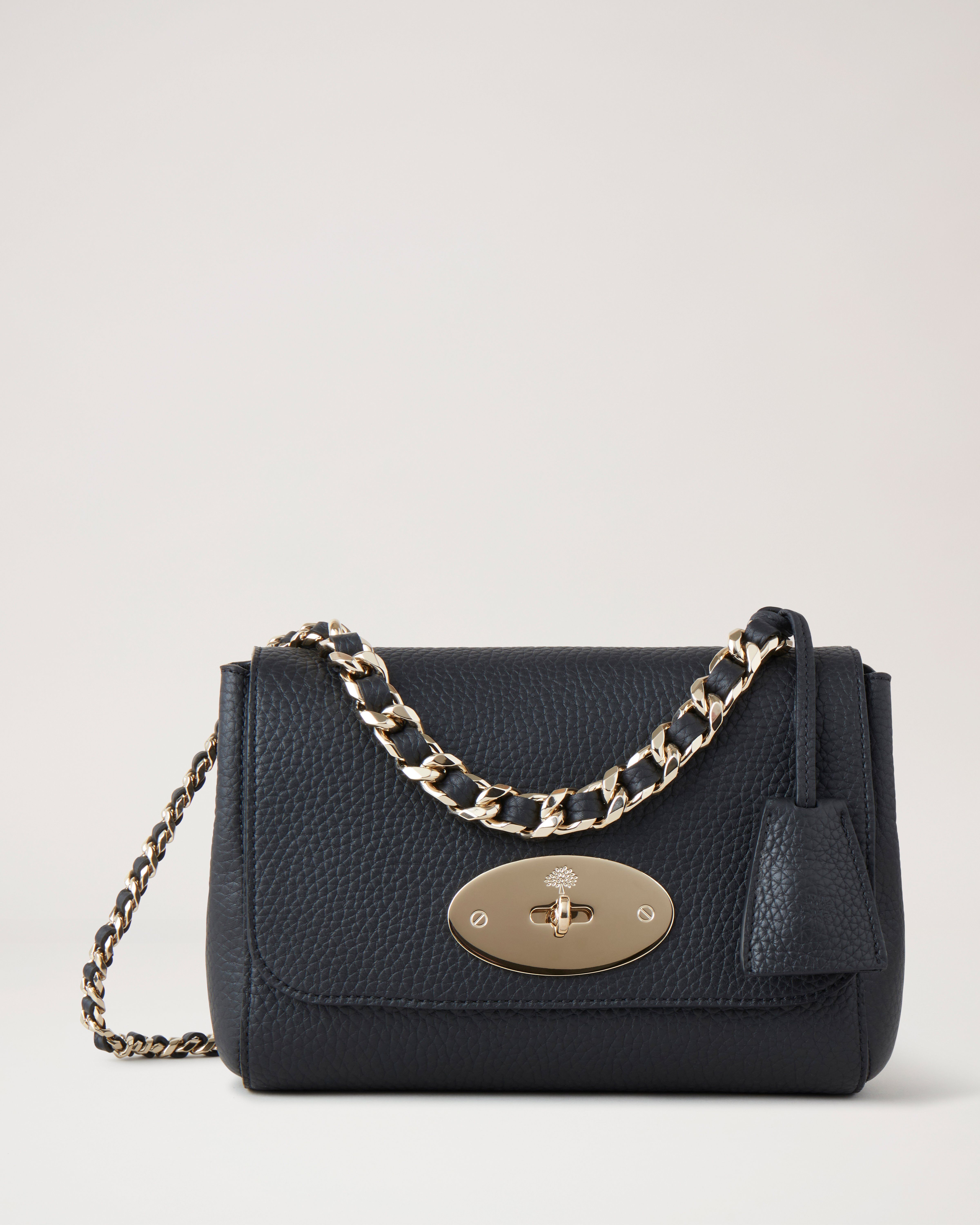 Top Handle Lily | Black Heavy Grain | Lily | Mulberry