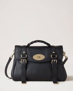 Alexa Black Heavy Grain | Sustainable Icons | Mulberry