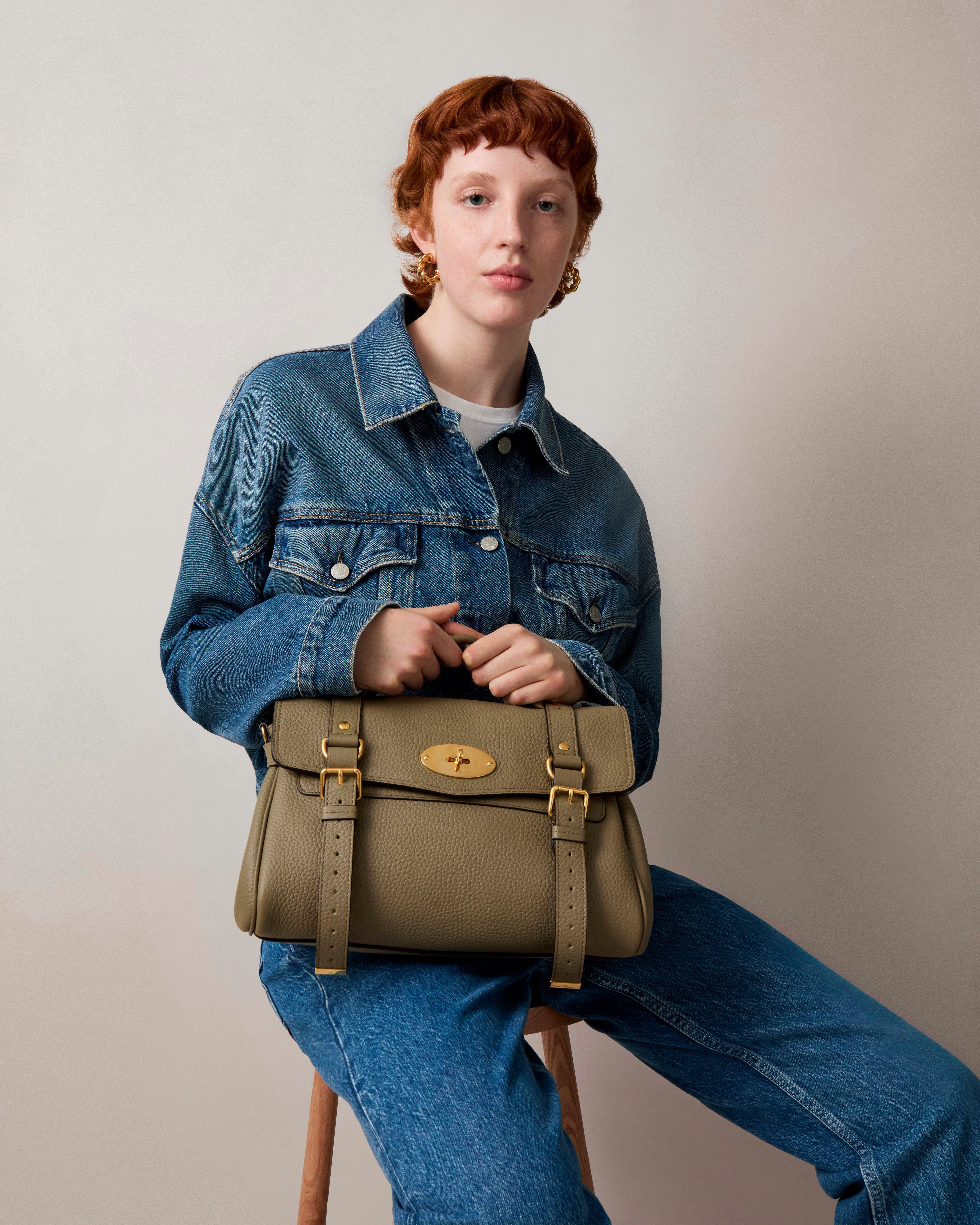 Alexa | Linen Green Heavy Grain | Women | Mulberry