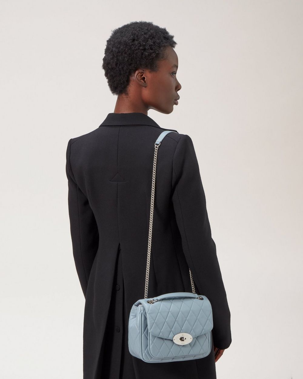 mulberry black quilted darley