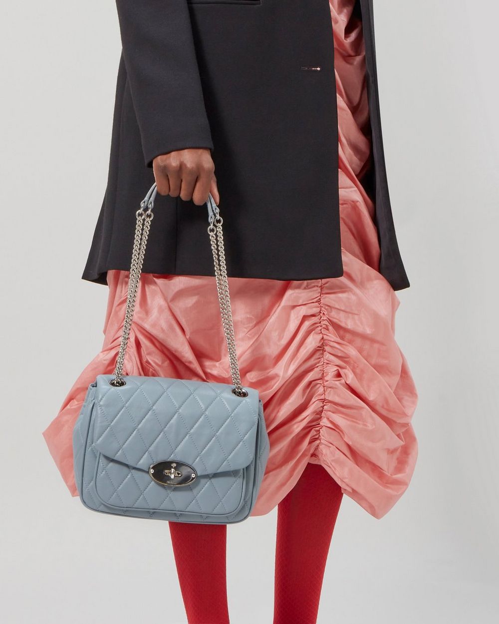 Small Darley Shoulder Bag Cloud Quilted Shiny Calf Women Mulberry