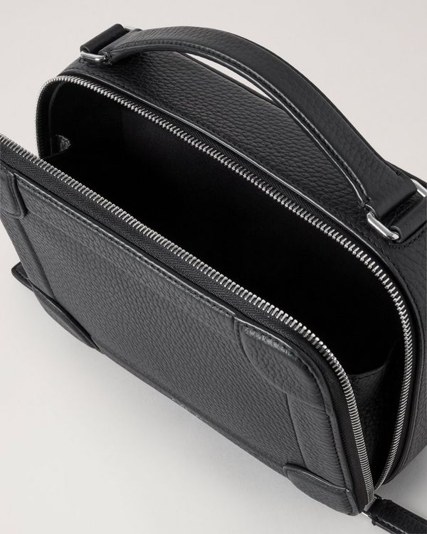 Belgrave Crossbody Messenger Black Heavy Grain Women Mulberry