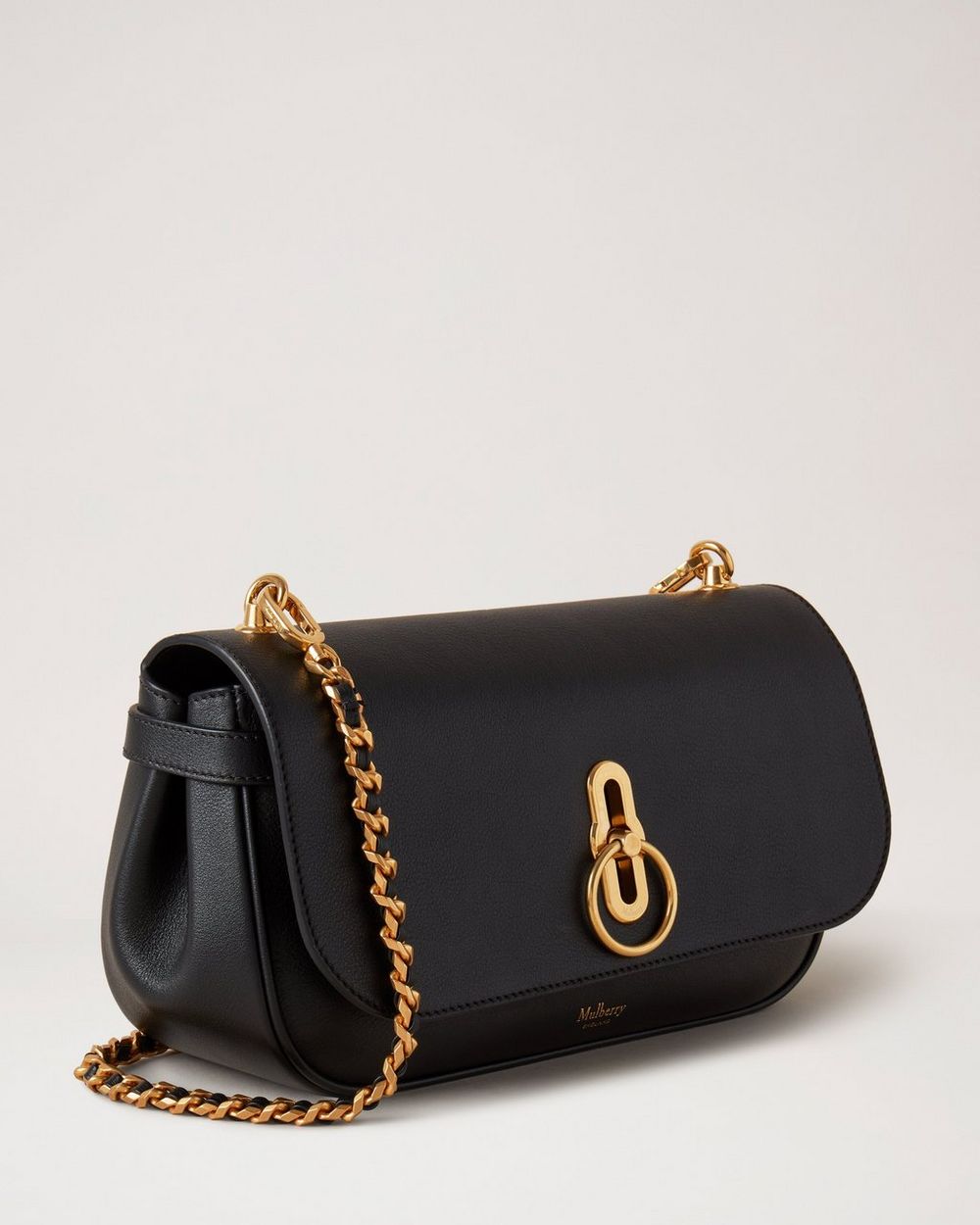 East West Amberley Black Silky Calf Amberley Mulberry