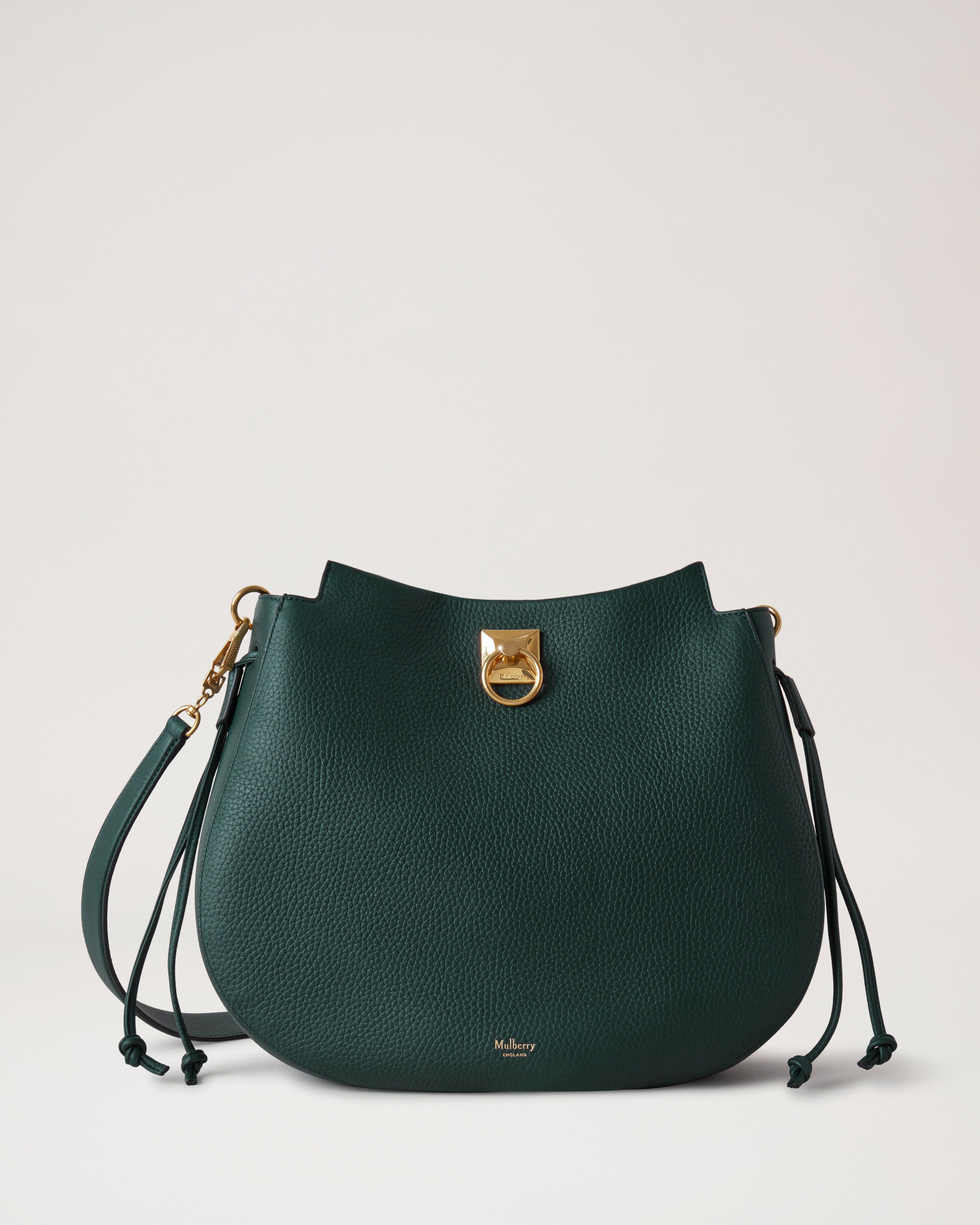 Mulberry Iris Hobo in Mulberry Green Heavy Grain