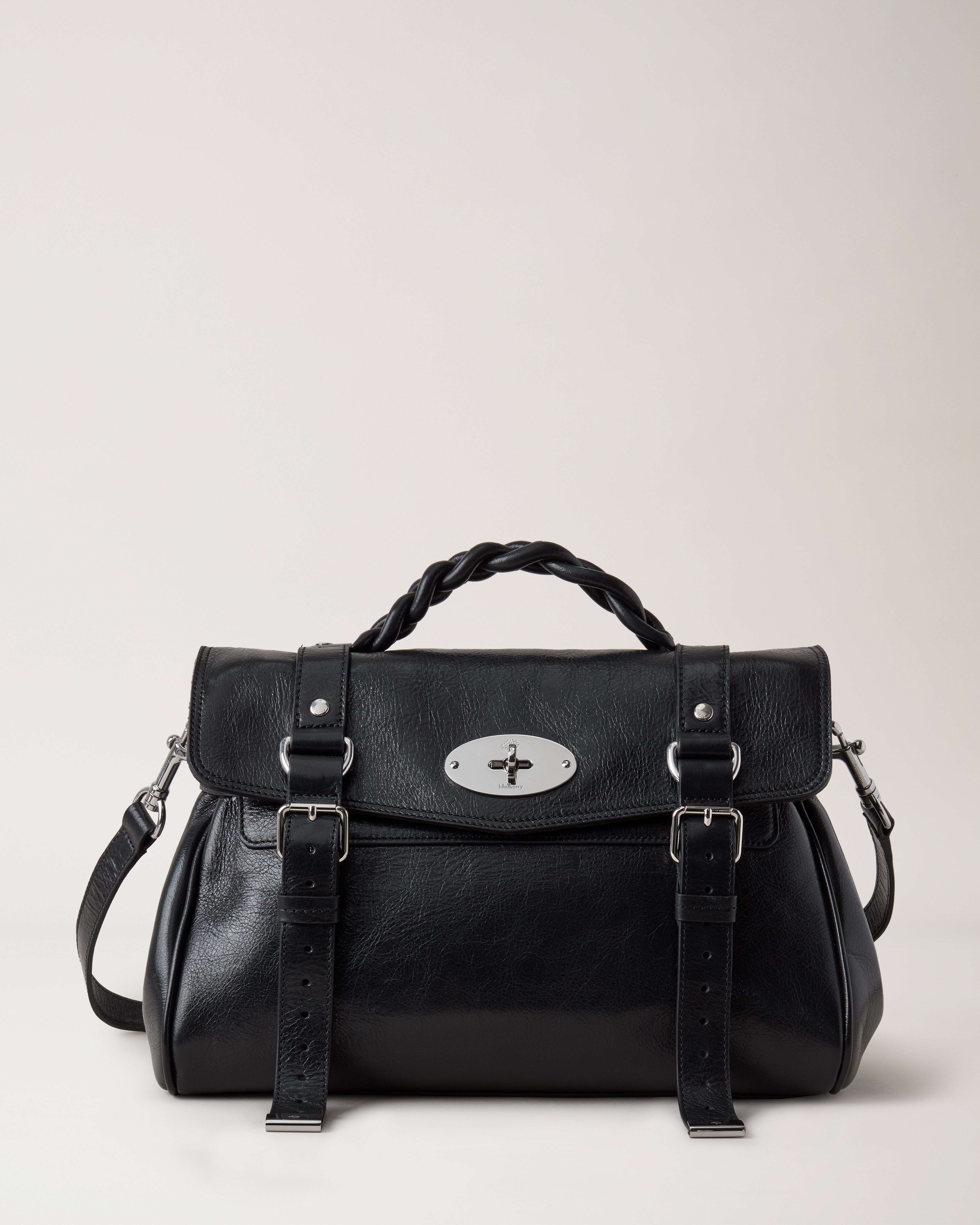 Alexa | Black High Shine Leather | Women | Mulberry