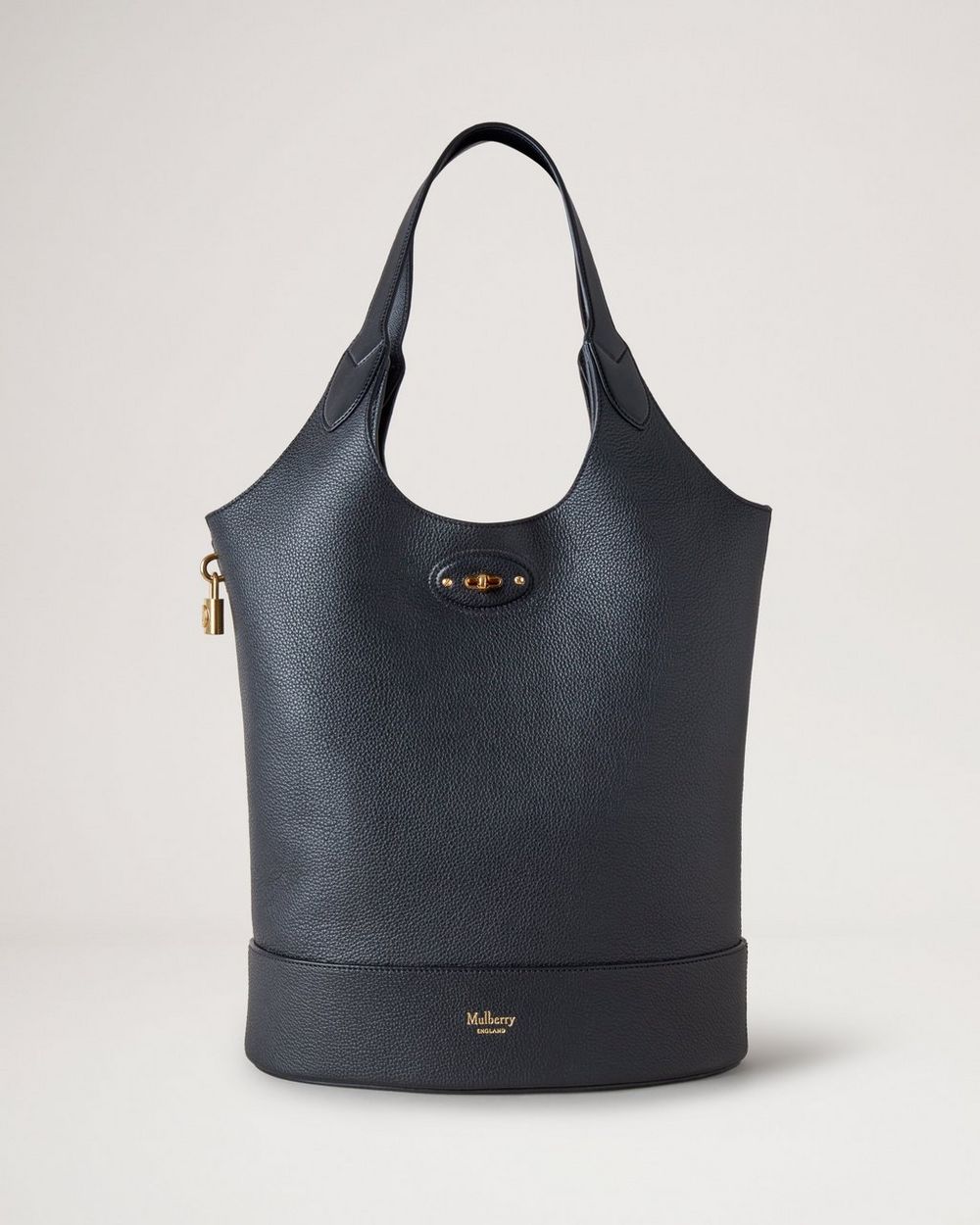 Mulberry Bayswater Large Double Zip Tote in Black Shiny Goat Leather - SOLD