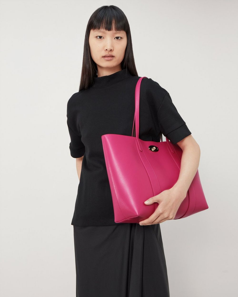 Bayswater Tote | Mulberry Pink Small Classic Grain | Women | Mulberry