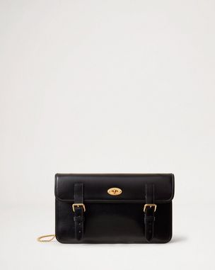 Mulberry x Alexa Chung - Little Guy | Tan & Black Velvet & Patent 