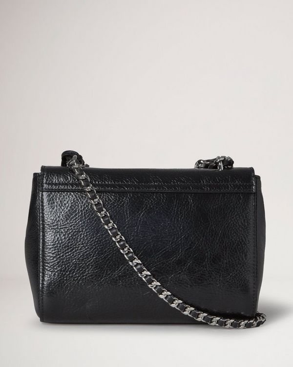 Top Handle Lily | Black High Shine Leather | Lily | Mulberry
