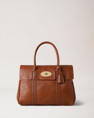 Bayswater | Black & Brass Small Classic Grain | Women | Mulberry