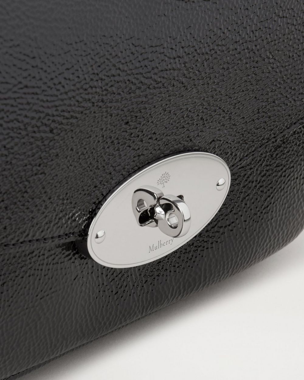 Small Darley Shoulder Bag Black Spongy Patent Darley Mulberry