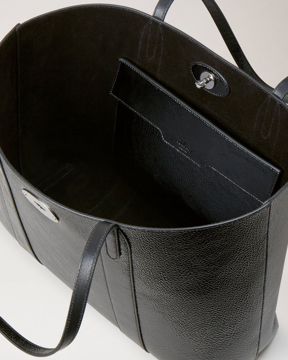 Bayswater Tote | Black Spongy Patent | Women | Mulberry