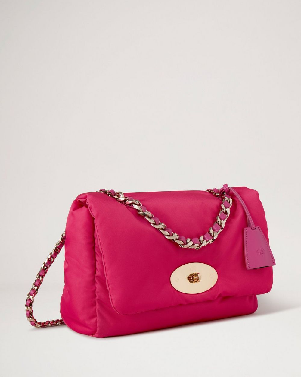 Medium Top Handle Lily Mulberry Pink Padded Nylon Sustainable Icons